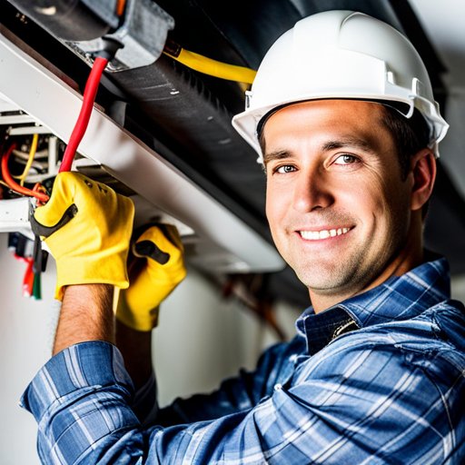 skilled Irvine electrician performing a basement wiring installation and repair